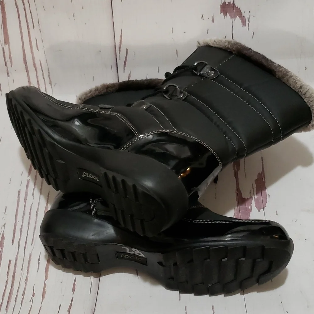 Sporto  Vlack Pull Up And Laces Snow Wome's Boots Size 10